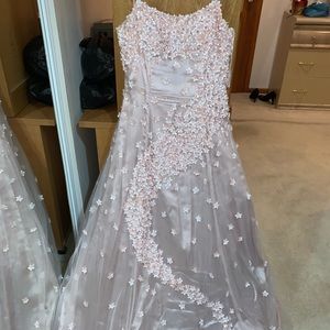 Cache long pink gown
